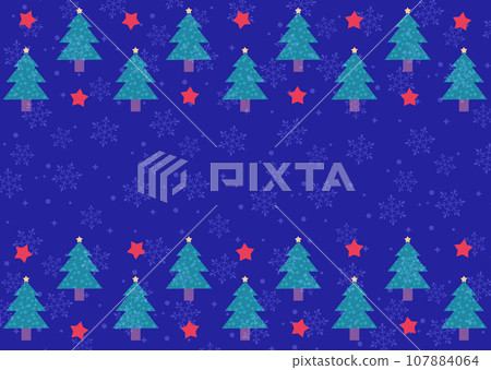 Christmas frame background Christmas tree and snowflakes Christmas frame background Christmas tree and snowflakes 107884064