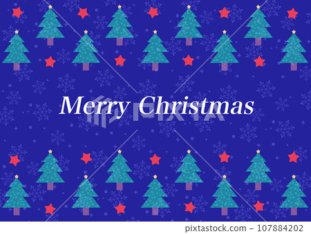 聖誕賀卡聖誕樹和雪花 聖誕賀卡聖誕樹和雪花 107884202