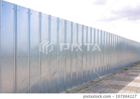 galvanized iron, wall, outer wall, fence, outdoors, iron plate, construction site, civil engineering, construction site, building, fence, gate galvanized iron, wall, outer wall, fence, outdoors, iron plate, construction site, civil engineering, construction site, building, fence, gate 107884227