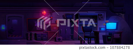 Bunker for survival during bombing at night. Bunker for survival during bombing at night. 107884278