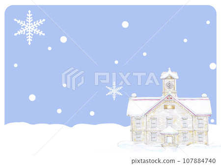 白雪皚皚的札幌鐘樓圖 107884740