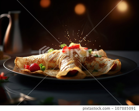 Very delicious and appetizing foods with blurred background 107885091