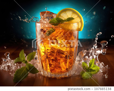 An isolated lemon tea An isolated lemon tea 107885138