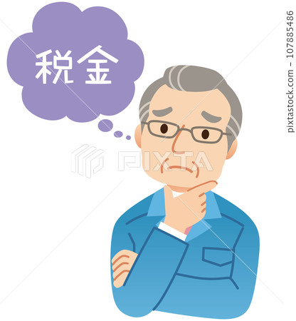 Man worried about taxes, work clothes, middle aged, self-employed Man worried about taxes, work clothes, middle aged, self-employed 107885486