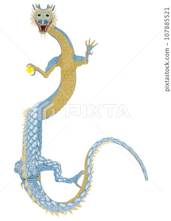 Realistic dragon illustration 107885521