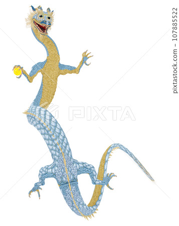 Realistic dragon illustration 107885522