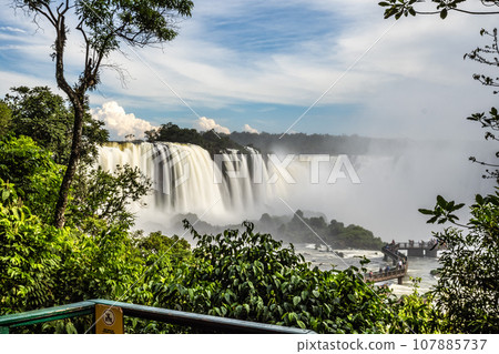 Devil's Throat at Iguazu Falls, one of the world's great natural wonders, on the border of Argentina and Brazil. 107885737