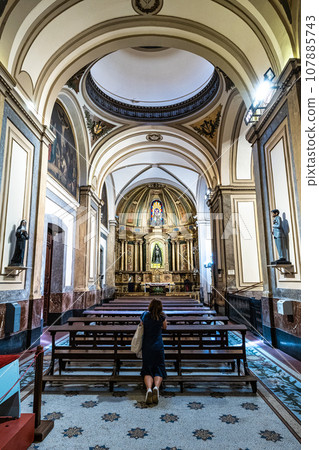 Interior of Catedral Metropolitana of Buenos Aires, Argentina, an attraction in plaza de Mayo, Buenos Aires 107885743