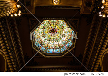 Teatro Colon, Colon Theater, one of the world's best opera houses, the cultural icon of Buenos Aires, Argentina Teatro Colon, Colon Theater, one of the world's best opera houses, the cultural icon of Buenos Aires, Argentina 107885786