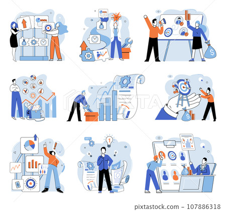 Business development. Vector illustration. Business Concept illustrations provoke thoughtful discussion and analysis Diversity in leadership roles fosters innovation and adaptability Group Group Business development. Vector illustration. Business Concept illustrations provoke thoughtful discussion and analysis Diversity in leadership roles fosters innovation and adaptability Group Group 107886318