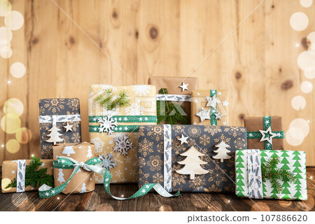 Free Space, With Eco Friendly Christmas Decoration 107886620