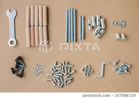 Assembly furniture tool kit with screw dowel wrench and bolt Assembly furniture tool kit with screw dowel wrench and bolt 107886720
