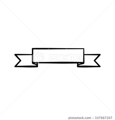 The banner icon. Ribbon symbol. The banner icon. Ribbon symbol. 107887207