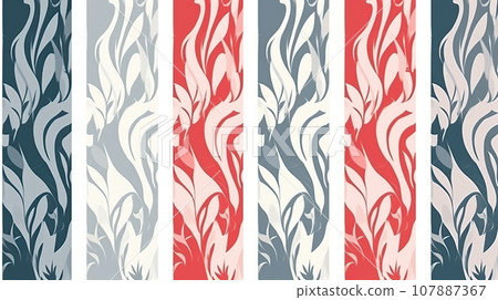 Vertical flower wallpaper pattern 107887367