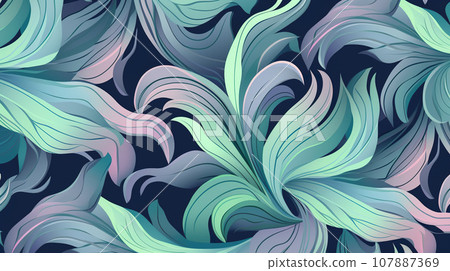 Abstract plant wallpaper pattern Abstract plant wallpaper pattern 107887369