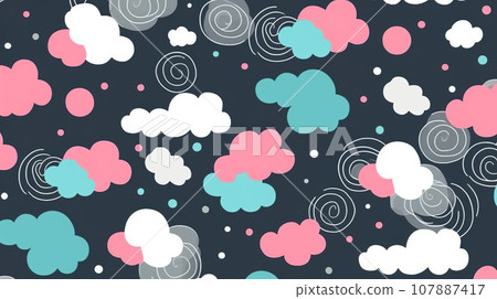 Abstract clouds wallpaper pattern Abstract clouds wallpaper pattern 107887417