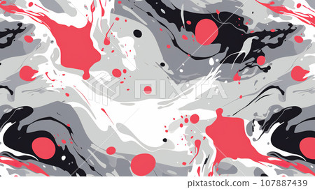 Abstract red and black splash wallpaper pattern 107887439