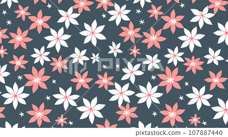 Abstract red and white plant wallpaper pattern Abstract red and white plant wallpaper pattern 107887440