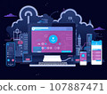 Cute design mobile connectivity 107887471