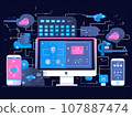 Cute design mobile connectivity 107887474