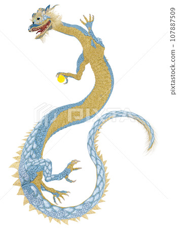 Realistic dragon illustration Realistic dragon illustration 107887509