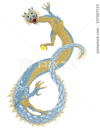 Realistic dragon illustration 107887510