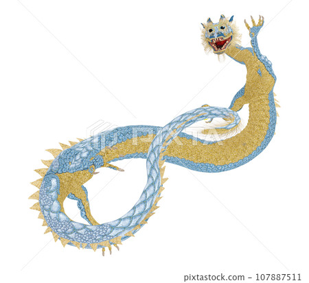 Realistic dragon illustration Realistic dragon illustration 107887511