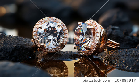 diamond earrings 107887917