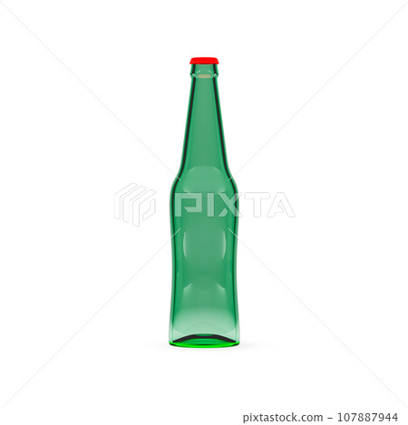 Glass bottle for beer, 3D render. 107887944