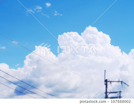 驚人的雷雲升起背景素材 驚人的雷雲升起背景素材 107888002