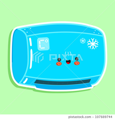 Sticker Conditioning character. Vector hand drawn cartoon kawaii character illustration icon. Isolated on green background. Conditioning character concept Sticker Conditioning character. Vector hand drawn cartoon kawaii character illustration icon. Isolated on green background. Conditioning character concept 107889744