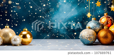 Christmas decorations background with place for text Christmas decorations background with place for text 107889761