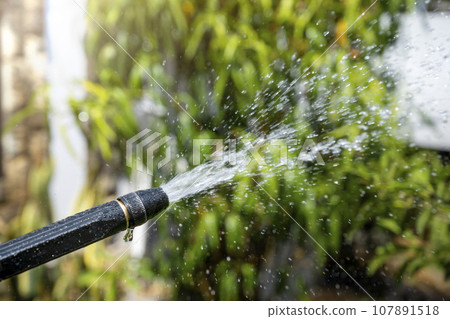 Closeup view of water sprayer 107891518