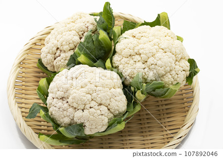 Cauliflower on a tray Cauliflower on a tray 107892046