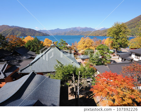 Autumn Oku-Nikko, Chuzenji, Lake Chuzenji seen from Godaido Hall Autumn Oku-Nikko, Chuzenji, Lake Chuzenji seen from Godaido Hall 107892226