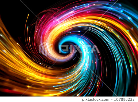 Colorful rays of light vortex [AI generated image] 107893222