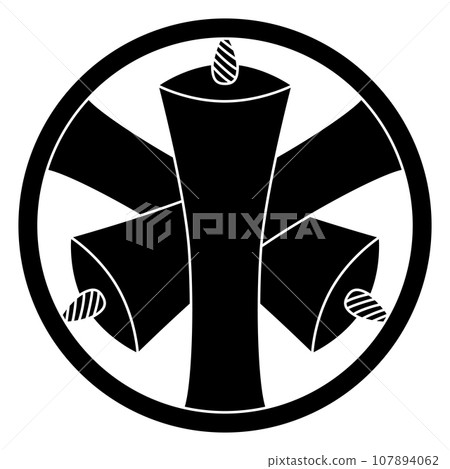 這是一個家族徽章。它被稱為線環上的堆疊蠟燭。 107894062