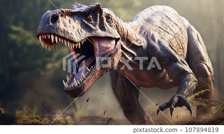 Dinosaur Tyrannosaurus background material Dinosaur Tyrannosaurus background material 107894819