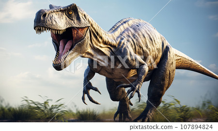Dinosaur Tyrannosaurus background material 107894824
