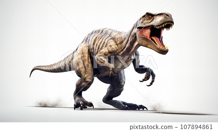 恐龍暴龍白色背景 107894861