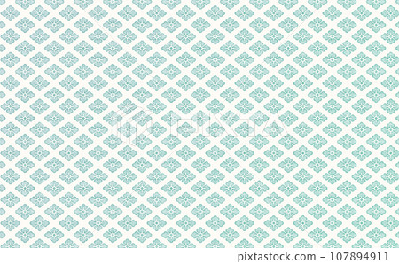 blue handwritten style flower rhombus pattern 107894911
