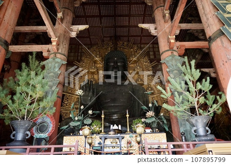 The Great Buddha of Nara from the front. The Great Buddha of Nara from the front. 107895799