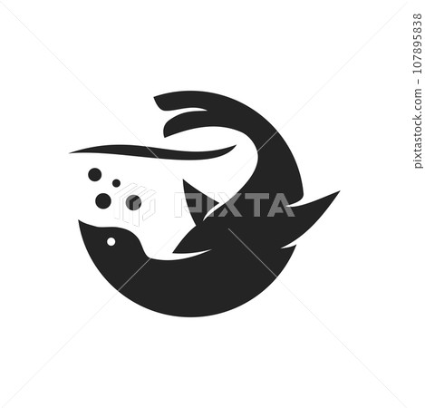 seal animal logo template Isolated. Brand Identity. Icon Abstract Vector graphic 107895838