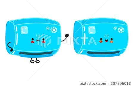 Conditioning character. Vector hand drawn cartoon kawaii character illustration icon. Isolated on white background. Happy Conditioning character concept 107896018
