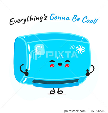 Conditioning character. Vector hand drawn cartoon kawaii character illustration icon. Isolated on white background. Happy Conditioning character concept Conditioning character. Vector hand drawn cartoon kawaii character illustration icon. Isolated on white background. Happy Conditioning character concept 107896502