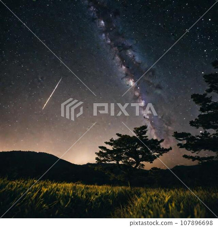 Milky Way rising over the plateau 107896698