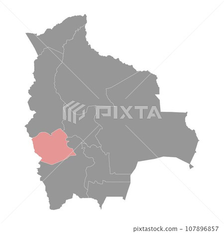 Oruro Department map, administrative division of Bolivia. Oruro Department map, administrative division of Bolivia. 107896857
