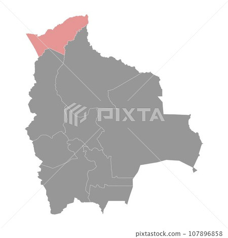 Pando Department map, administrative division of Bolivia. Pando Department map, administrative division of Bolivia. 107896858