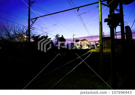 Kanrojimae Station in the morning glow 107896943