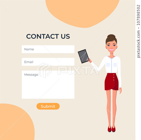 Contact us. Vector illustration. For more information, please visit our website and explore content. Contact us form. The connection between us and our customers is essential successful Follow link Contact us. Vector illustration. For more information, please visit our website and explore content. Contact us form. The connection between us and our customers is essential successful Follow link 107898502